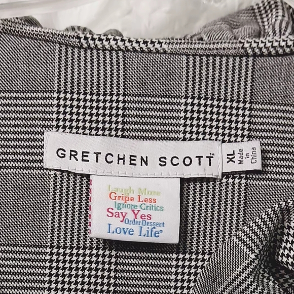 Gretchen Scott Wall Streeter Jersey Gray Ruffneck Size XL - Picture 10 of 11